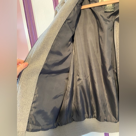 American Rag Cie Wool-Blend Gray Bomber Jacket - Size L - Picture 3 of 5